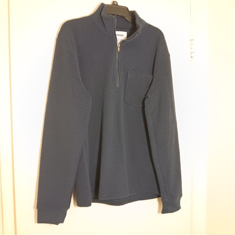 Sonoma Good for Life Artic Fleece  Half  Zip navy  blue  large
